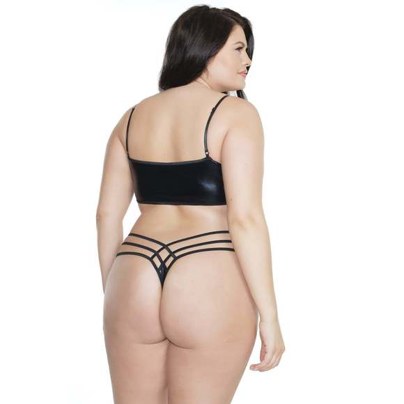 Coquette - Plus Size Wetlook Bralette - Picture 2 of 4
